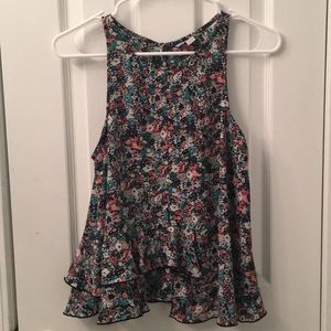Flowy flower print tank top